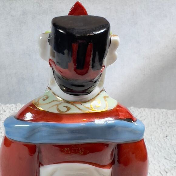 Chinese Famille Rose Porcelain Fu Lu Shou Figurine God of Prosperity Vintage 7" - Picture 13 of 16